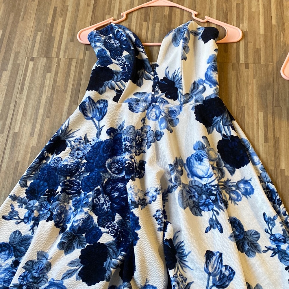 Blue florals dress